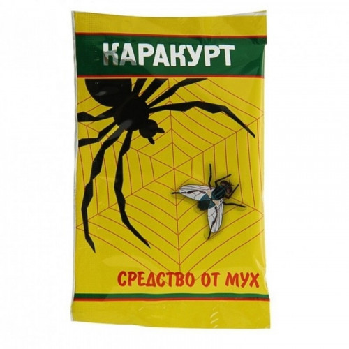 Средство от мух Каракурт наклейки от мух в доме 4 шт в упаковке.
